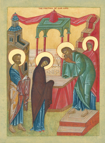 Religious icon: The Meeting of the Lord 